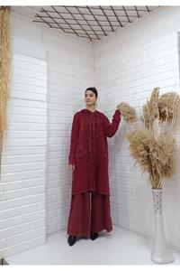 Etnik Kapşonlu Cep Detaylı Tunik