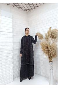 Etnik Kapşonlu Cep Detaylı Tunik