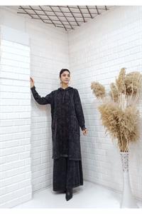 Etnik Kapşonlu Cep Detaylı Tunik