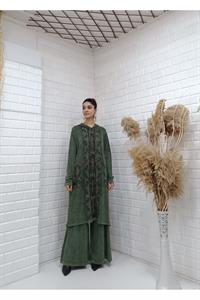 Etnik Kapşonlu Cep Detaylı Tunik