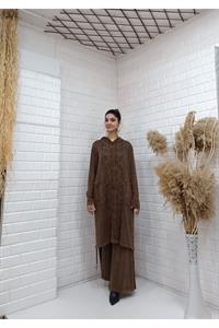 Etnik Kapşonlu Cep Detaylı Tunik