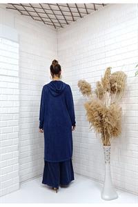 Etnik Kapşonlu Cep Detaylı Tunik