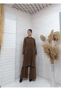 Etnik Kapşonlu Cep Detaylı Tunik