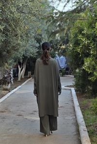 etnik penye yarasa kol salaş tunik yeşil