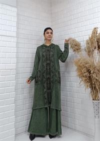 etnik tunik hakiyeşil