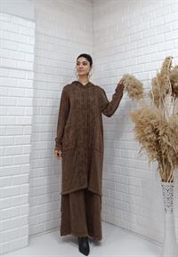 etnik tunik kahverengi