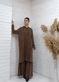 etnik tunik kahverengi