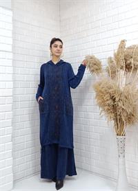 etnik tunik lacivert