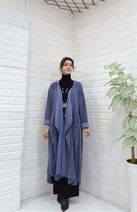 Kapüşonlu Salaş Cepli Hırka Lacivert