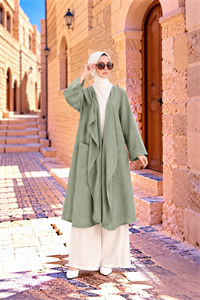Henna Keten Kimono yeşil