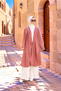 Henna Keten Kimono Pembe 