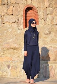 hesna şalvar takım lacivert