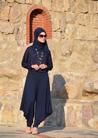 hesna şalvar takım lacivert
