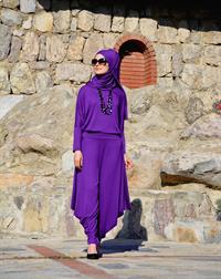 hesna şalvar takım mor