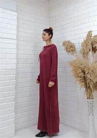 hilal salaş elbise bordo