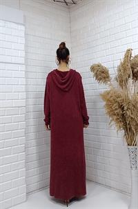 hilal salaş elbise bordo