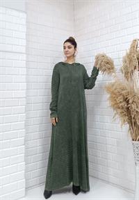 hilal salaş elbise hakiyeşil