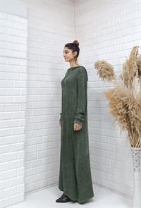 hilal salaş elbise hakiyeşil