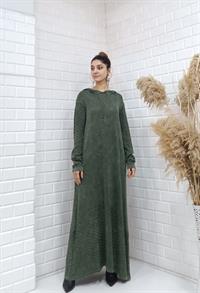 hilal salaş elbise hakiyeşil