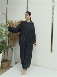 hira kısa tunik antrasit