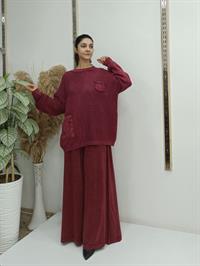 hira kısa tunik bordo