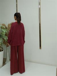 hira kısa tunik bordo