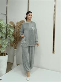 hira kısa tunik gri