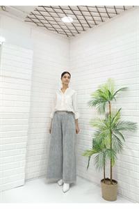 Kadın Belli lastikli Bol Paça Pantolon