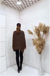 Kadın Bisiklet Yaka Asimetrik Kesim Tek Cepli Bluz