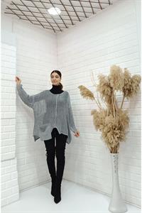 Kadın Bisiklet Yaka Asimetrik Kesim Tek Cepli Bluz