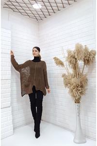 Kadın Bisiklet Yaka Asimetrik Kesim Tek Cepli Bluz