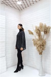 Kadın Bisiklet Yaka Asimetrik Kesim Tek Cepli Bluz