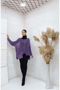 Kadın Bisiklet Yaka Asimetrik Kesim Tek Cepli Bluz