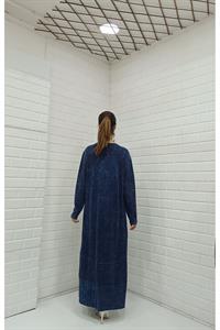 Kadın Bisiklet Yaka Düğme Detaylı Elbise