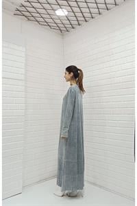 Kadın Bisiklet Yaka Düğme Detaylı Elbise