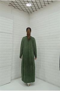 Kadın Bisiklet Yaka Düğme Detaylı Elbise