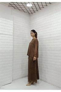 Kadın Bisiklet Yaka Etekleri Tül Detaylı Takım