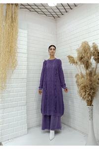 Kadın Bisiklet Yaka Önü Püskül Detaylı Tunik