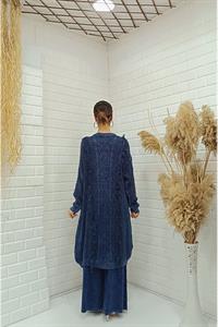 Kadın Bisiklet Yaka Önü Püskül Detaylı Tunik