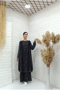 Kadın Bisiklet Yaka Önü Püskül Detaylı Tunik