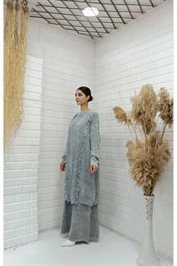 Kadın Bisiklet Yaka Önü Püskül Detaylı Tunik