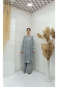 Kadın Bisiklet Yaka Önü Püskül Detaylı Tunik