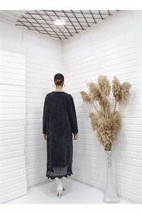 Kadın Bisiklet Yaka Önü ve Etekleri Dantel Detaylı Tunik