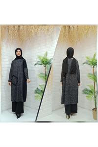 Kadın Bisiklet Yaka Patchwork Tunik