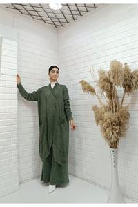 Kadın Çapraz Yaka Önü Kapalı Cepli Tunik