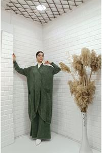 Kadın Çapraz Yaka Önü Kapalı Cepli Tunik