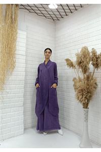 Kadın Çapraz Yaka Önü Kapalı Cepli Tunik