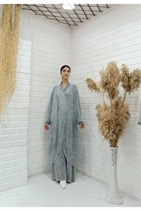 Kadın Çapraz Yaka Önü Kapalı Cepli Tunik