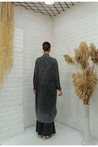 Kadın Çapraz Yaka Önü Kapalı Cepli Tunik