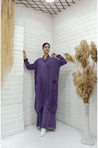 Kadın Çapraz Yaka Önü Kapalı Cepli Tunik